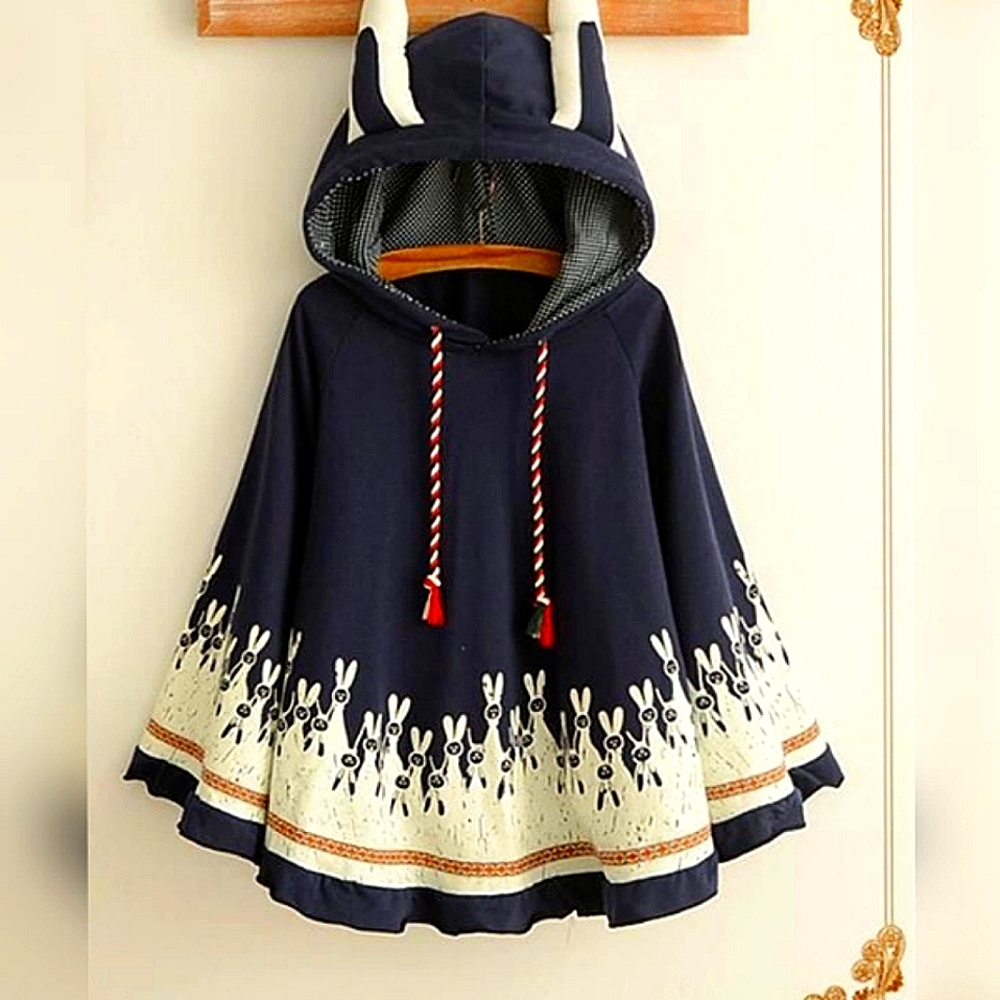 Boutiques brand bunny ear jacket/hoodie/ poncho